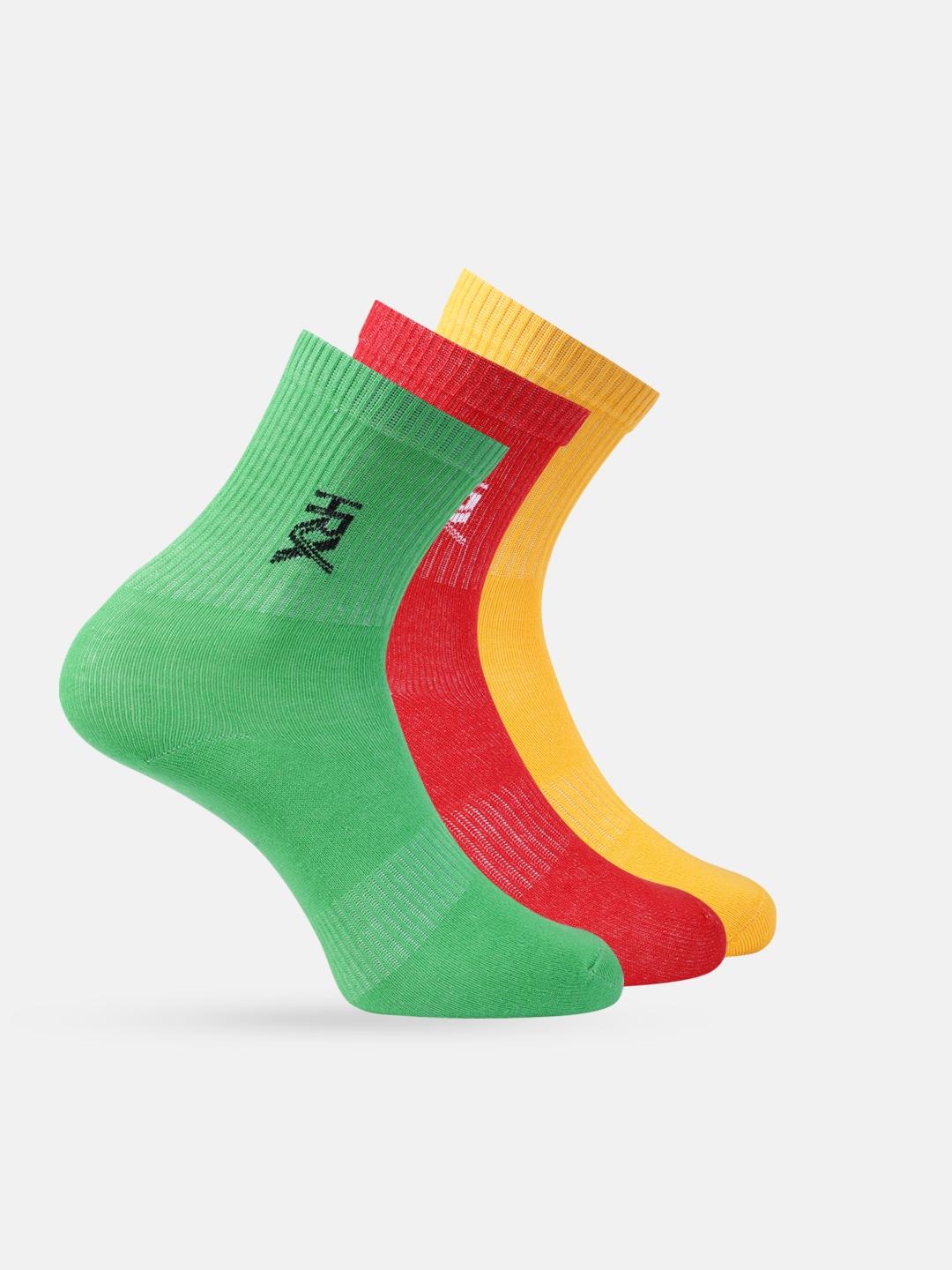 HRX by Hrithik Roshan Boys Pack of 3 Above Ankle Length Socks