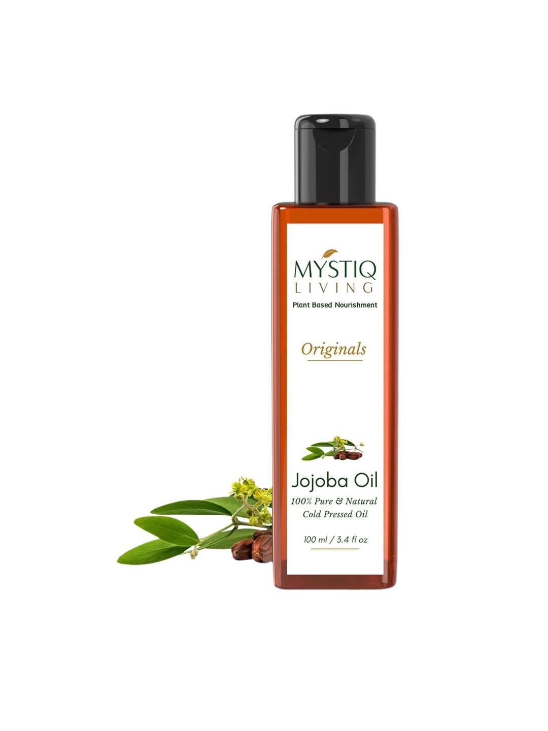 MYSTIQ LIVING 100% Cold Pressed Jojoba Oil For Soft Glowing Skin & Smooth Skin - 100ml