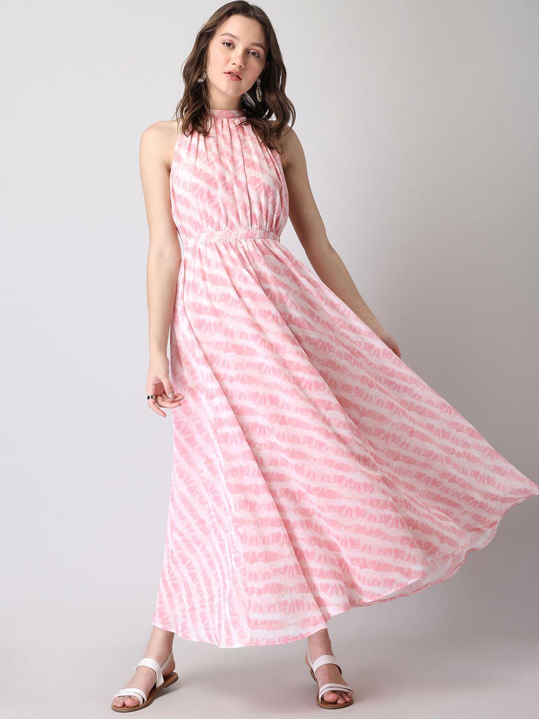 faballey-pink-&-white-tie-&-dye-halter-neck-maxi-dress