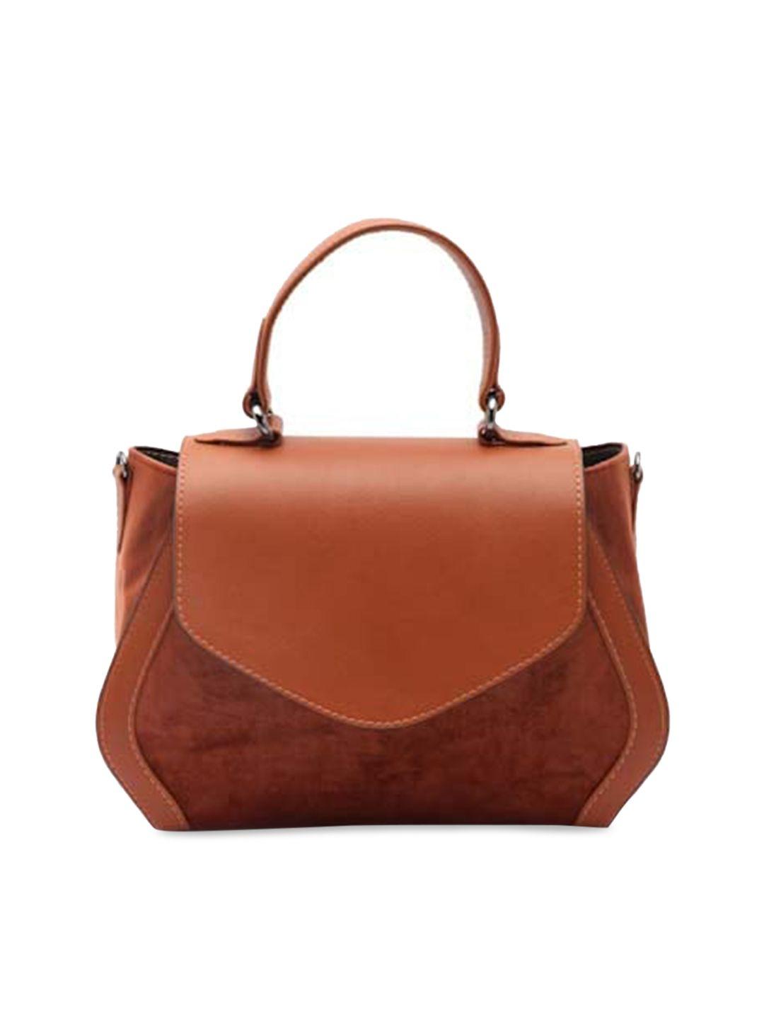 clotche-rust-textured-pu-satchel-bag