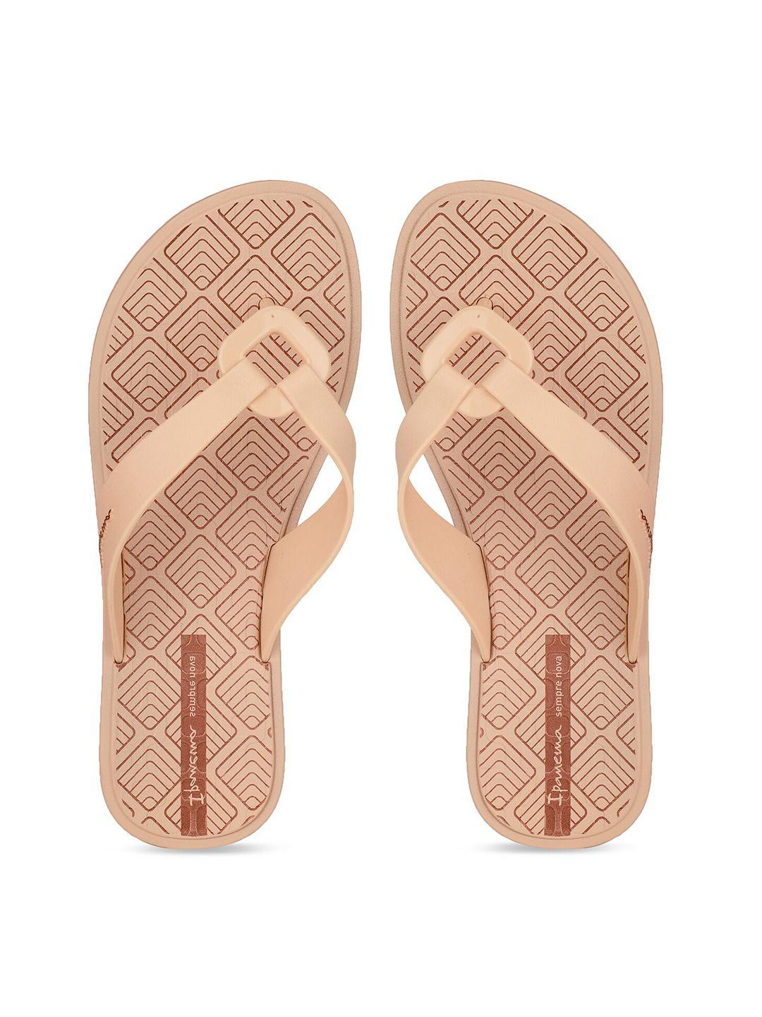 ipanema-women-beige-printed-thong-flip-flops