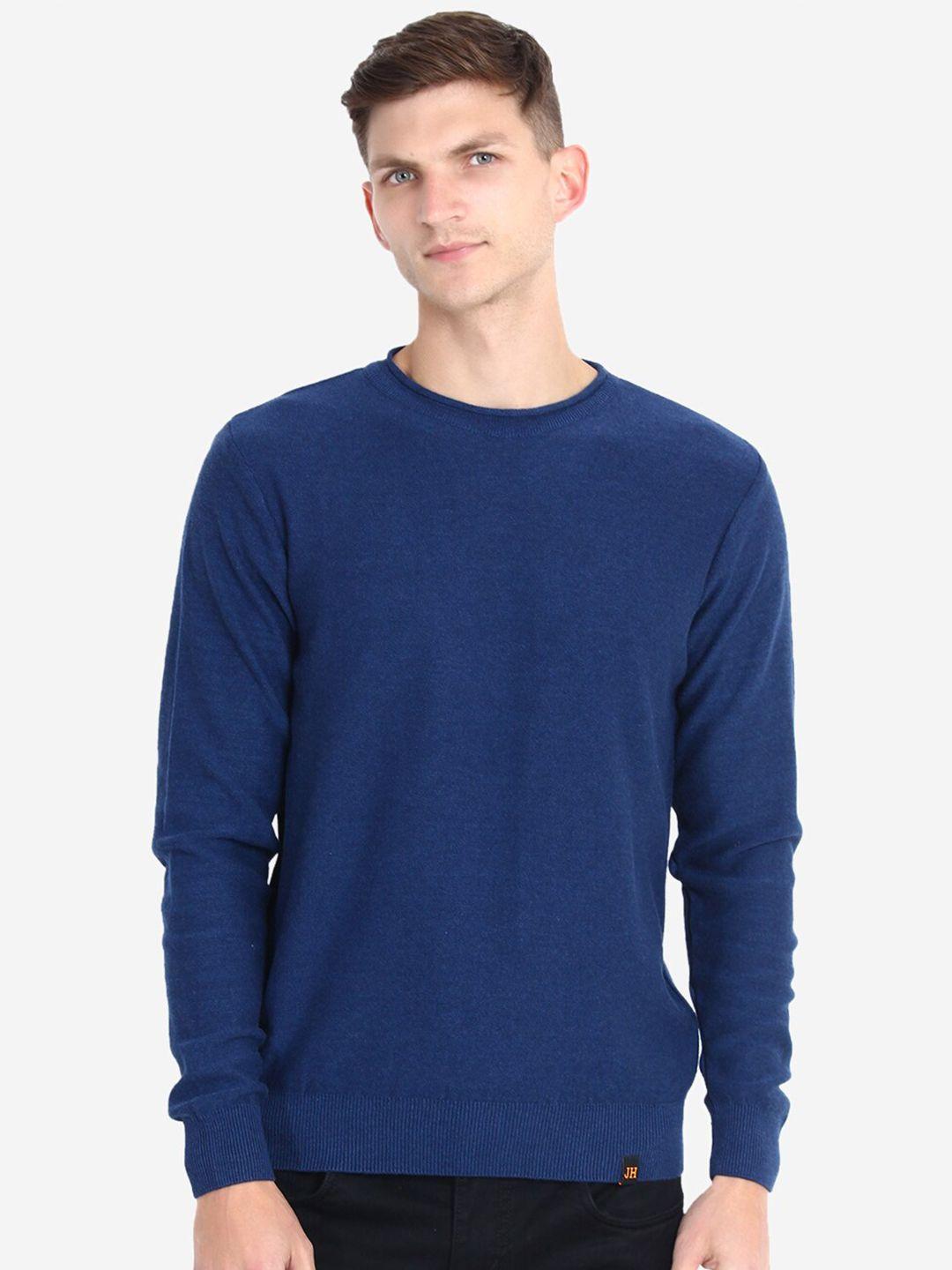 joe-hazel-men-blue-solid-pullover