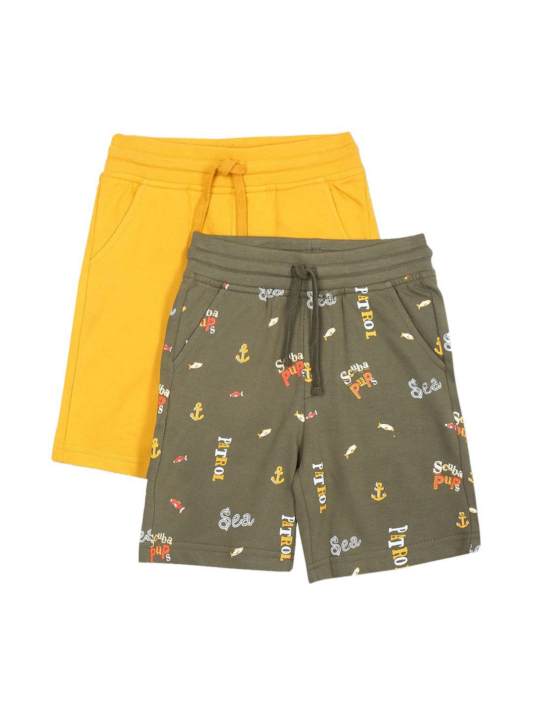 Colt Boys Pack of 2 Assorted Printed Cotton Shorts