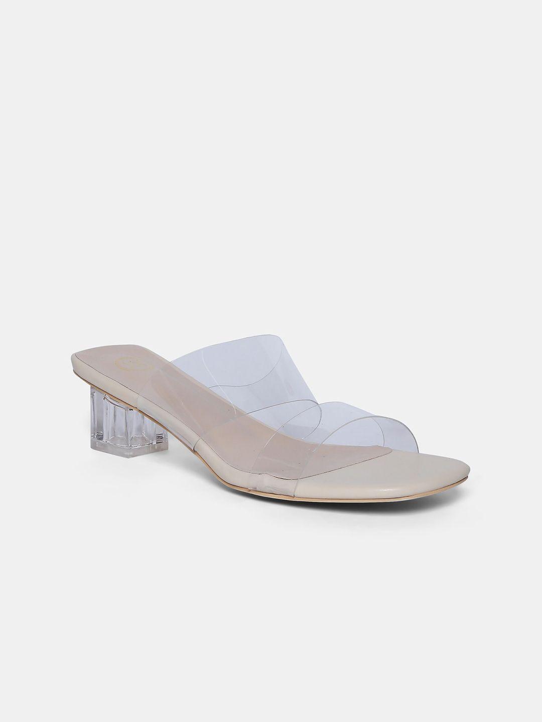 20Dresses Transparent Block Heeled Sandals
