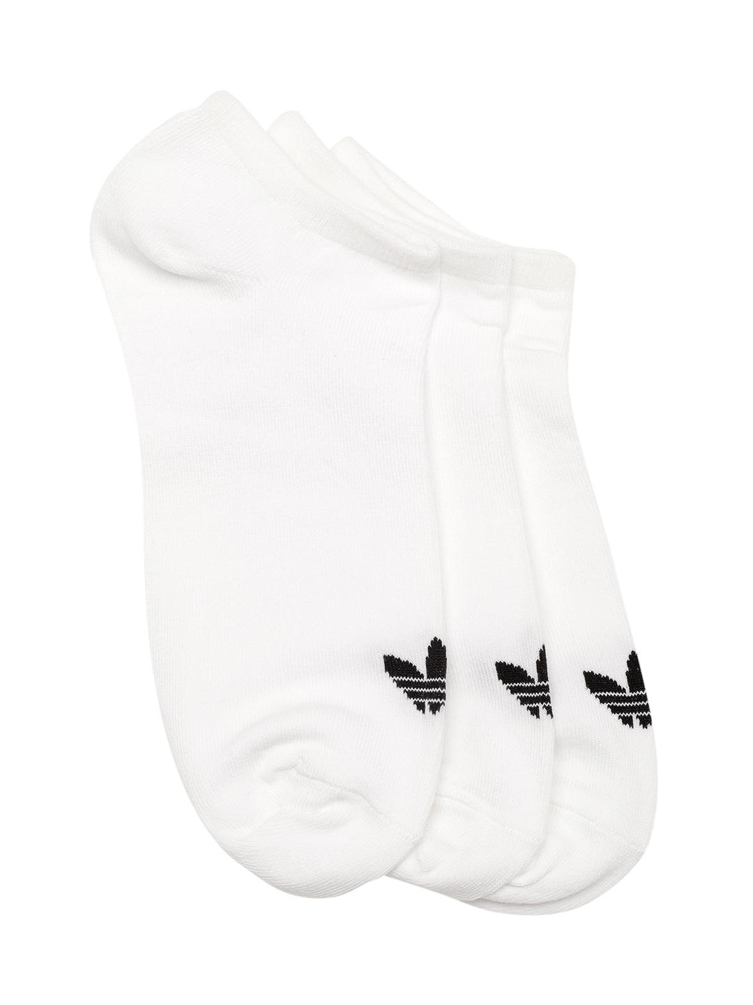 adidas-originals-unisex-pack-of-3-white-solid-trefoil-liner-ankle-length-socks