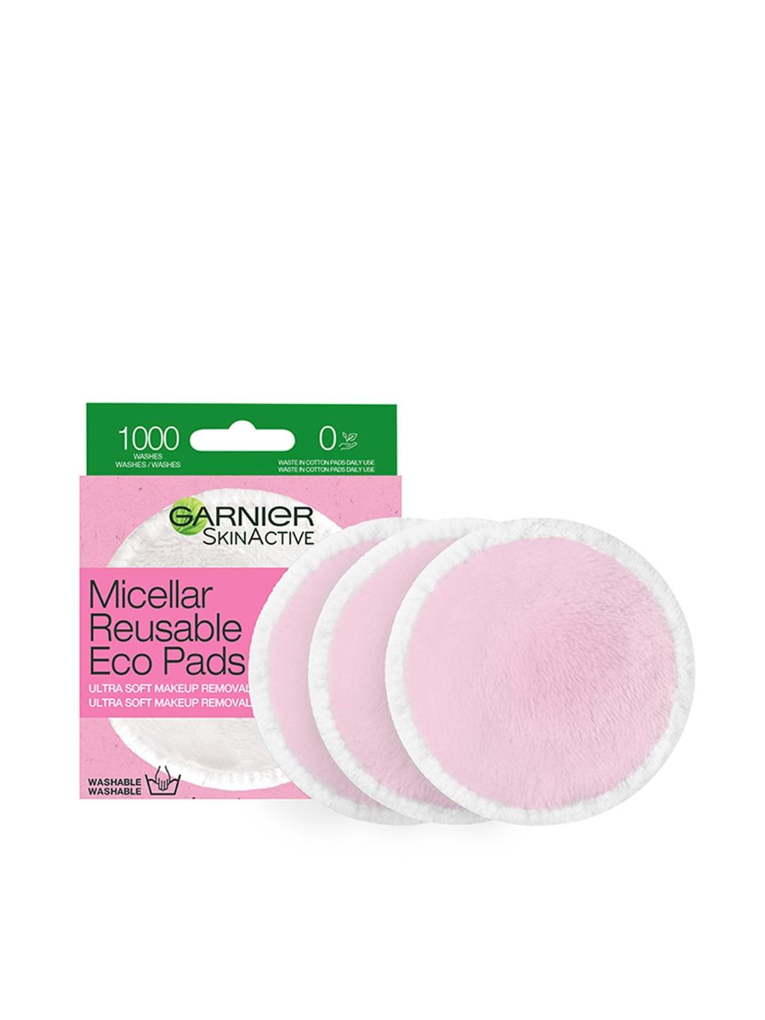 Garnier Set of 3 Micellar Reusable Eco Pads for Makeup Removal