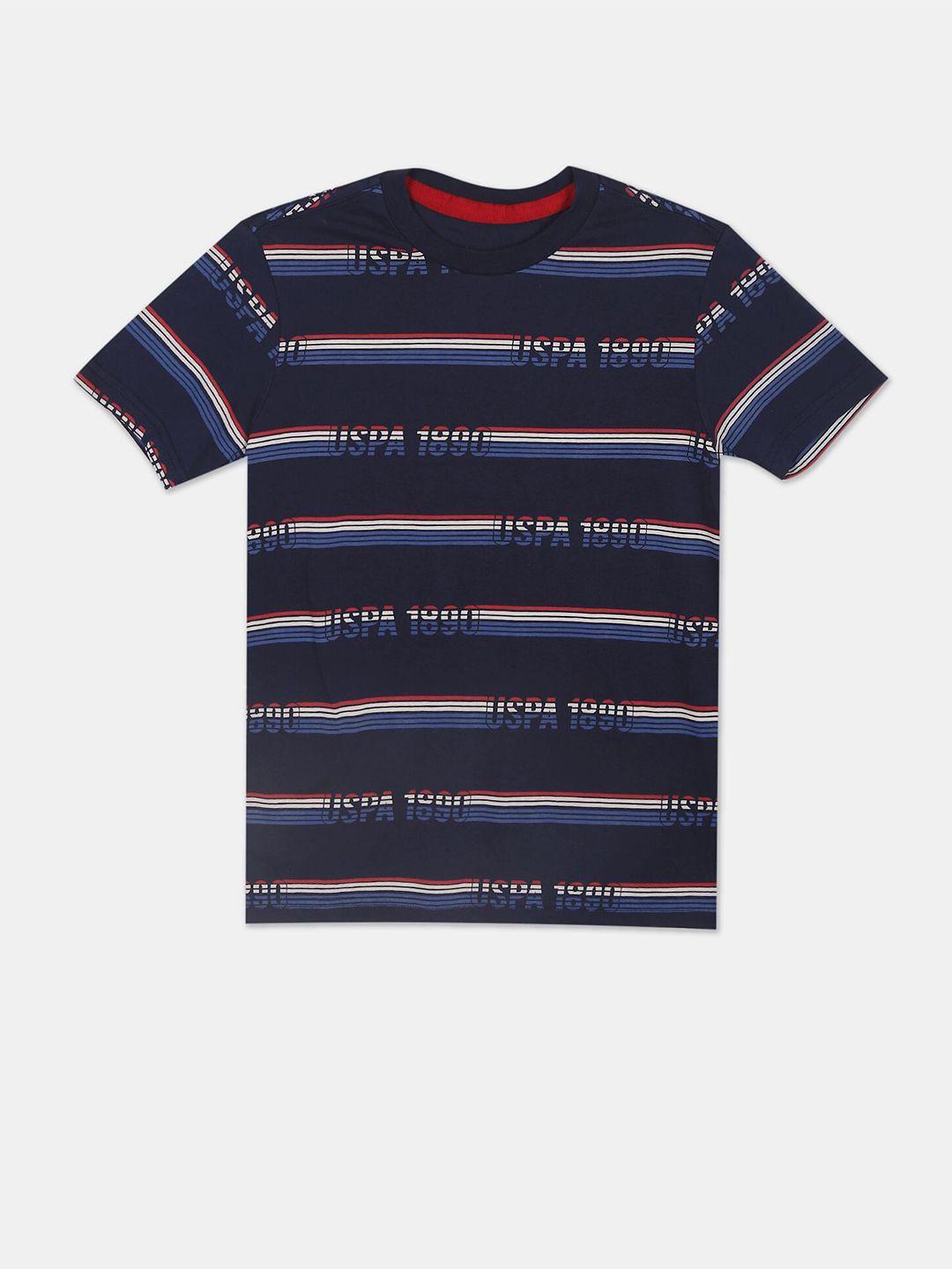 U S Polo Assn Boys Blue Striped T-shirt