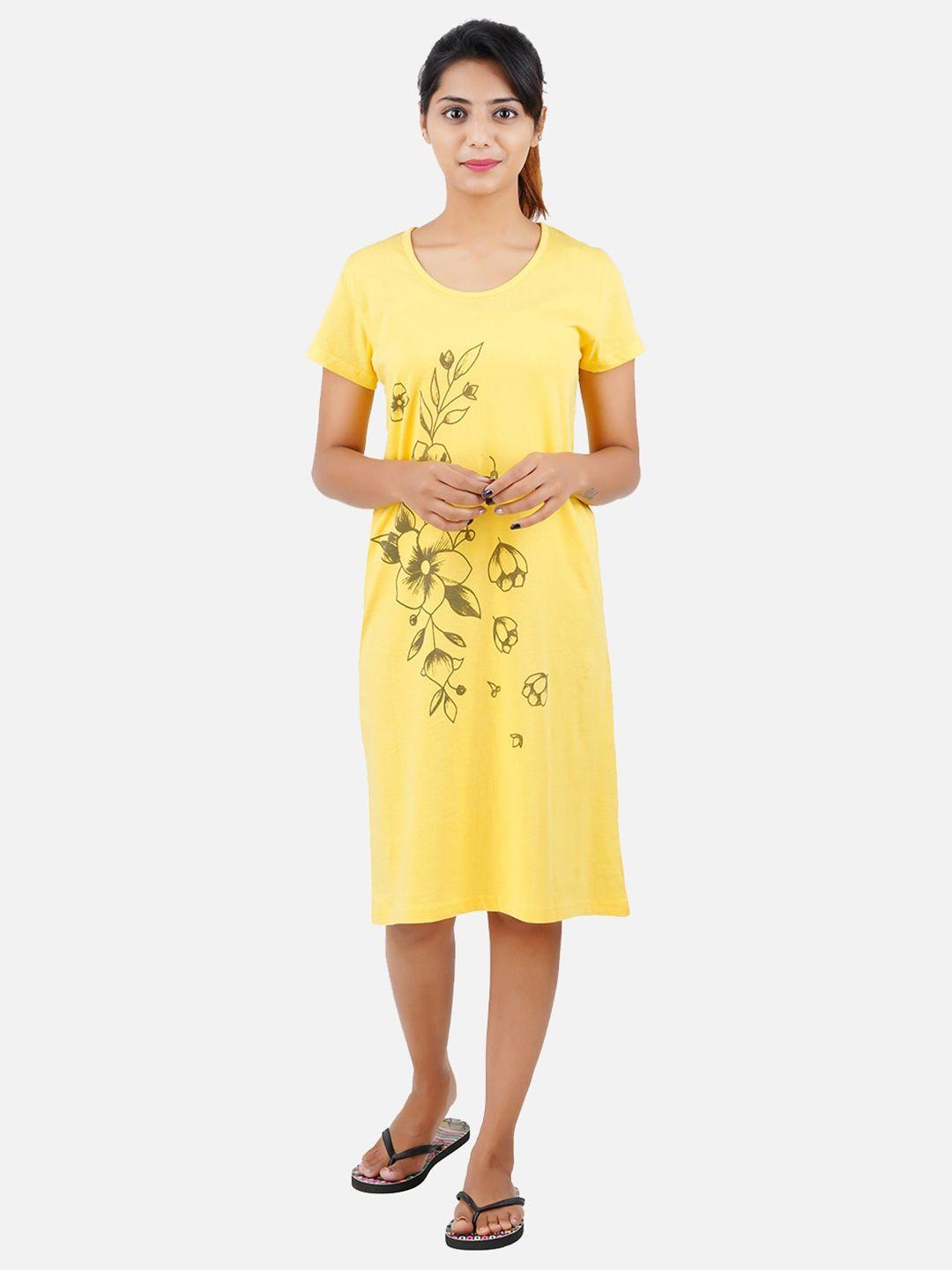 pride-apparel-women-yellow-printed-nightdress