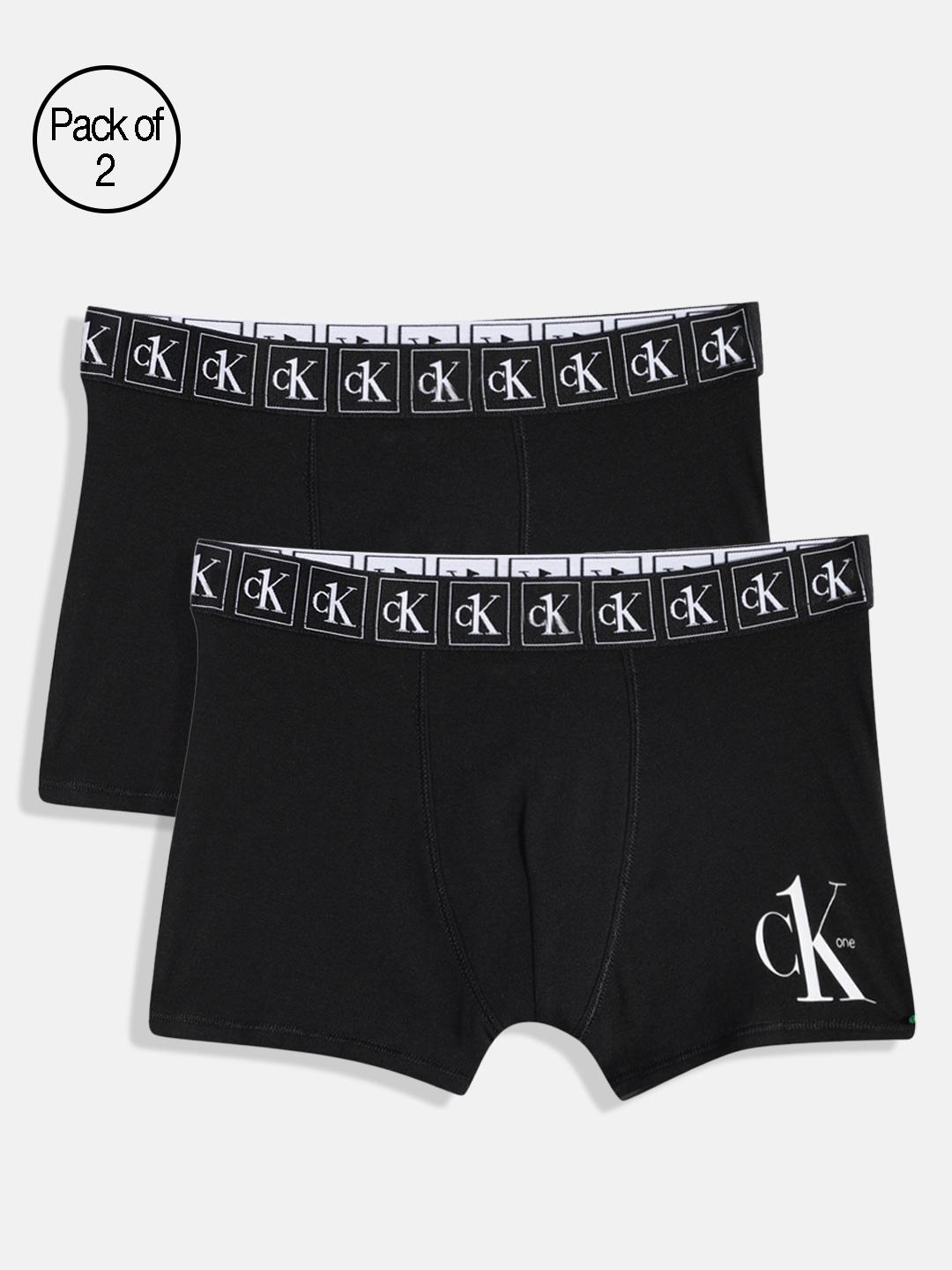 Calvin Klein Underwear Boys Pack Of 2 Solid Trunks B7003920R7