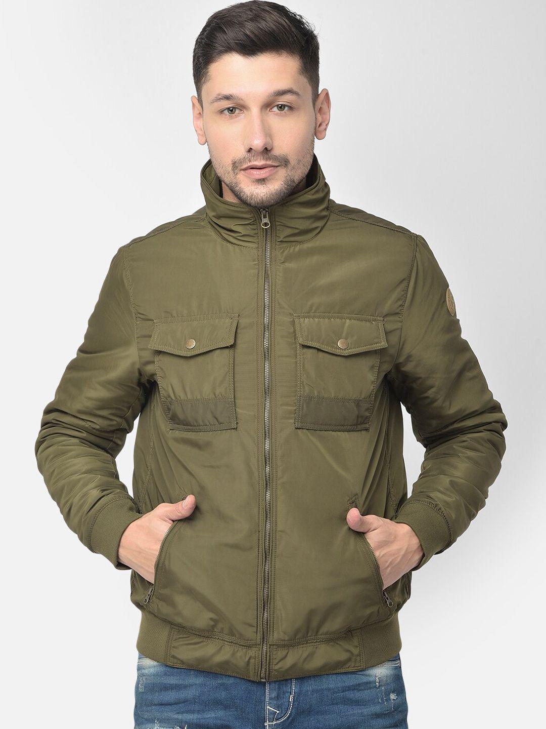 woodland-men-olive-green-water-resistant-bomber-jacket