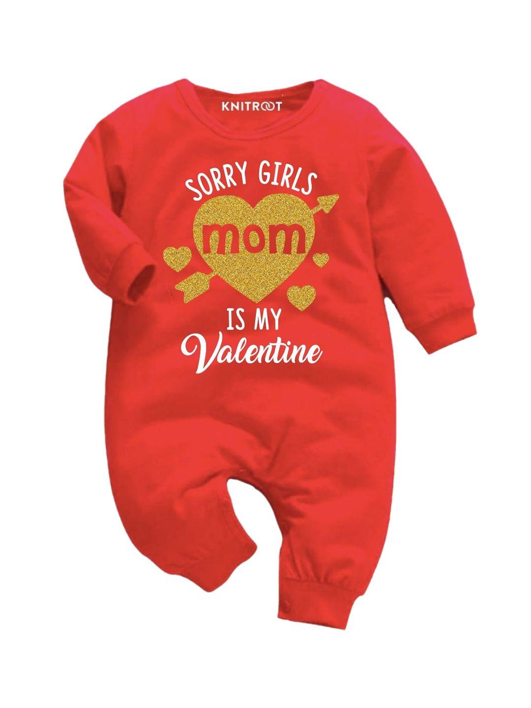 Knitroot Infants Red Mommy is My Valentine Printed Romper