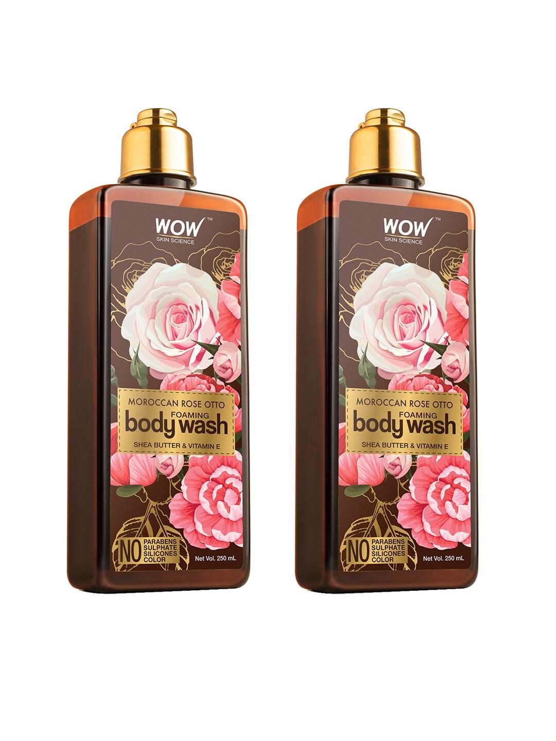 WOW SKIN SCIENCE Set of 2 Rose Otto Foaming Body Wash - 250 ml each