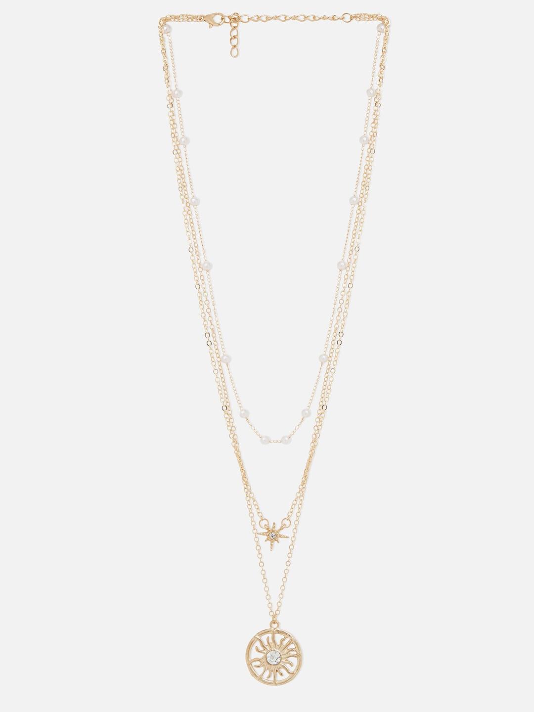 20Dresses Women Gold-Plated & White Layered Necklace