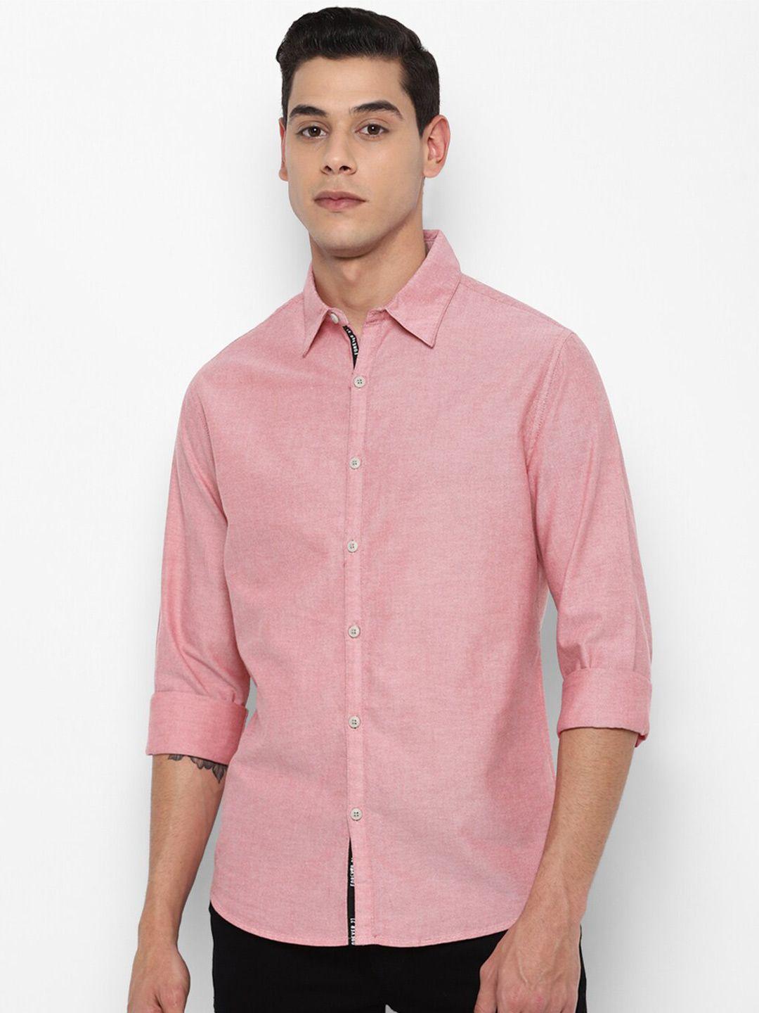 forever-21-men-pink-solid-casual-shirt