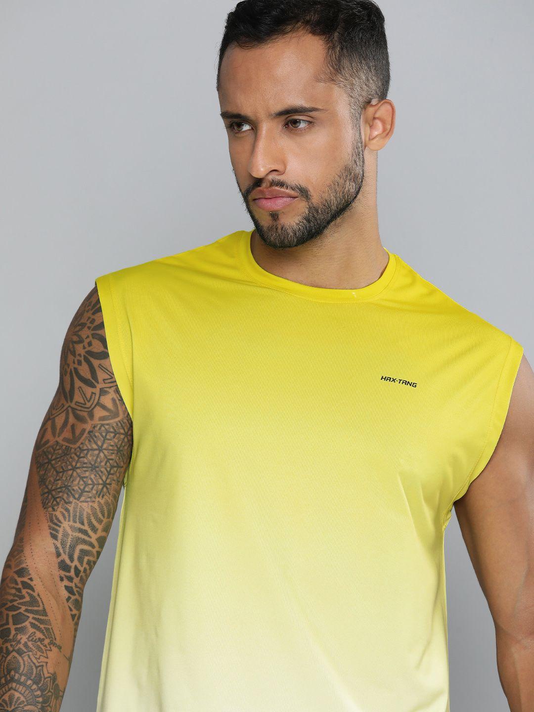 HRX By Hrithik Roshan Training Men Neon Lime Rapid-Dry T-ypography T-shirt