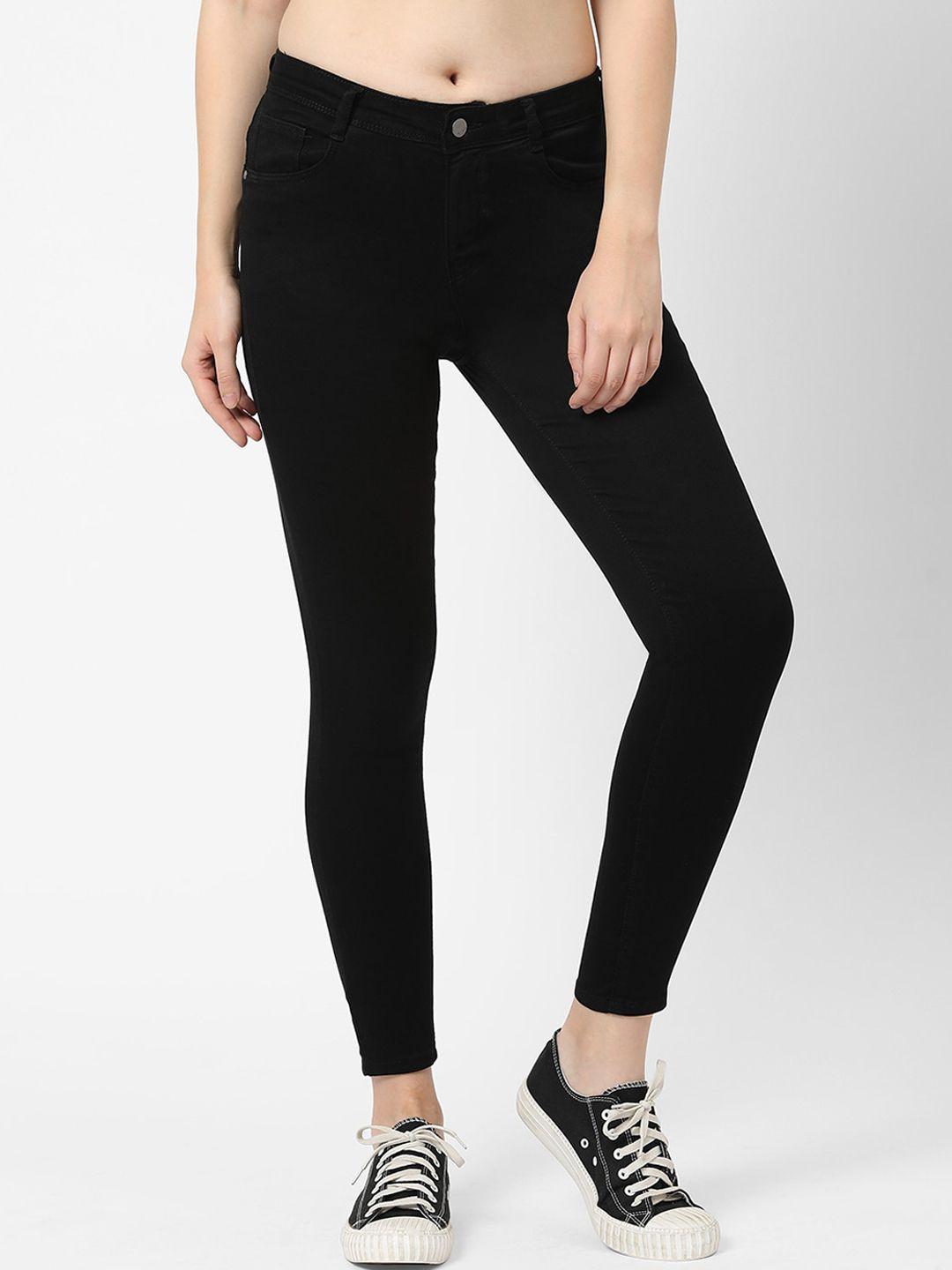 kraus-jeans-women-black-super-skinny-fit-cropped-stretchable-jeans