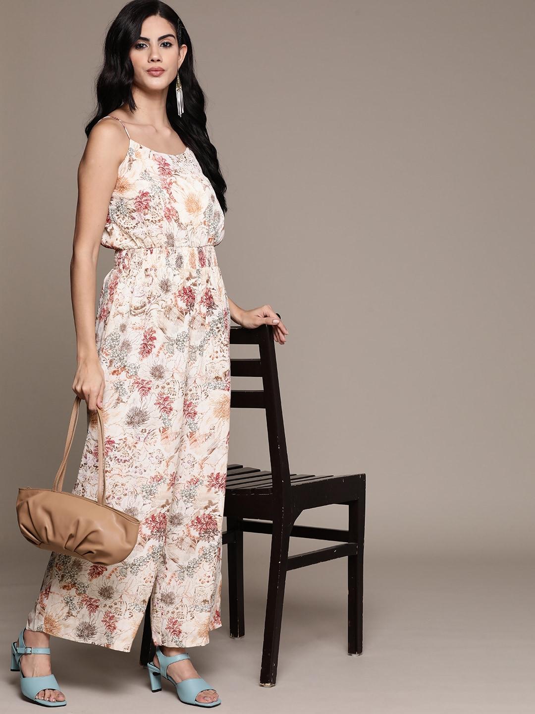 label-ritu-kumar-women-off-white-shoulder-straps-neck-floral-print-smocked-basic-jumpsuit