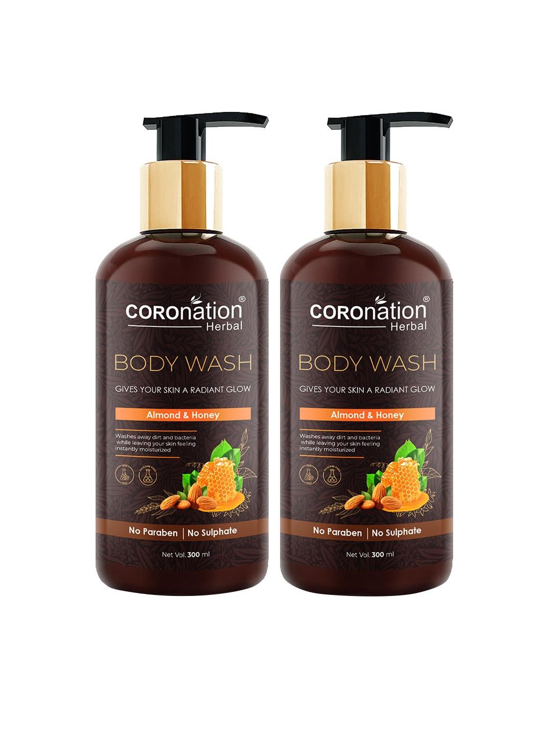 COROnation Herbal Set of 2 Almond and Honey Body Wash 300 ml Each