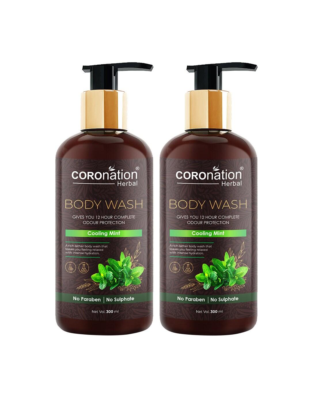 COROnation Herbal Set of 2 Cooling Mint Body Wash 300 ml Each