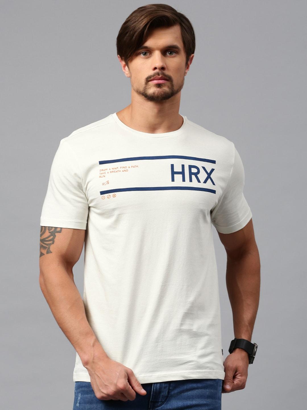 hrx-by-hrithik-roshan-men-off-white-printed-t-shirt