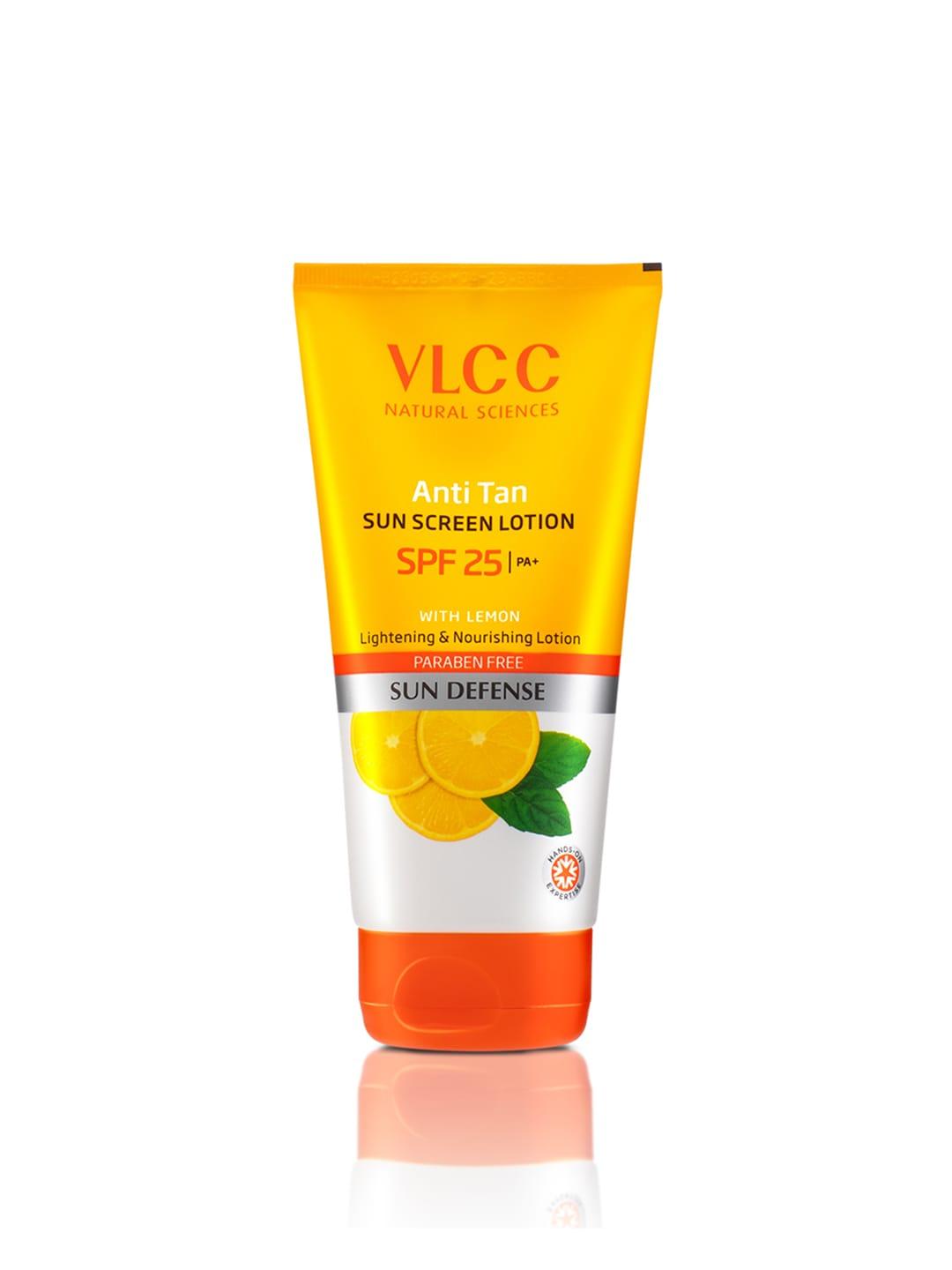 VLCC Anti-Tan Sunscreen Lotions with SPF 25PA+ & Lemon - Buy 1 Get 1 Free - 150ml each