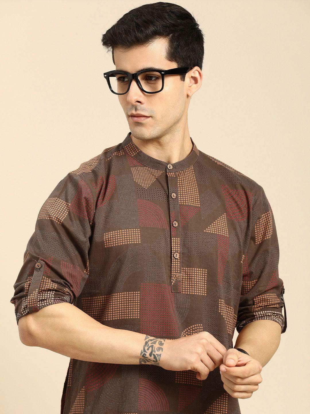 anouk-men-multicoloured-printed-pure-cotton-kurta-with-trousers