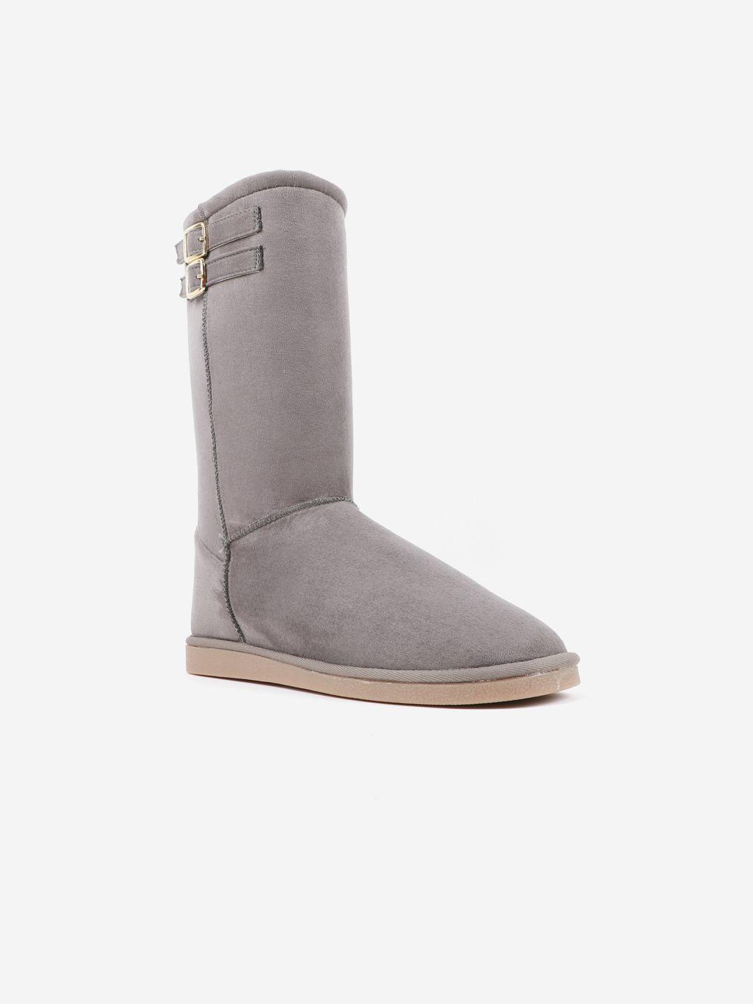 carlton-london-women-grey-lightweight-flat-boots