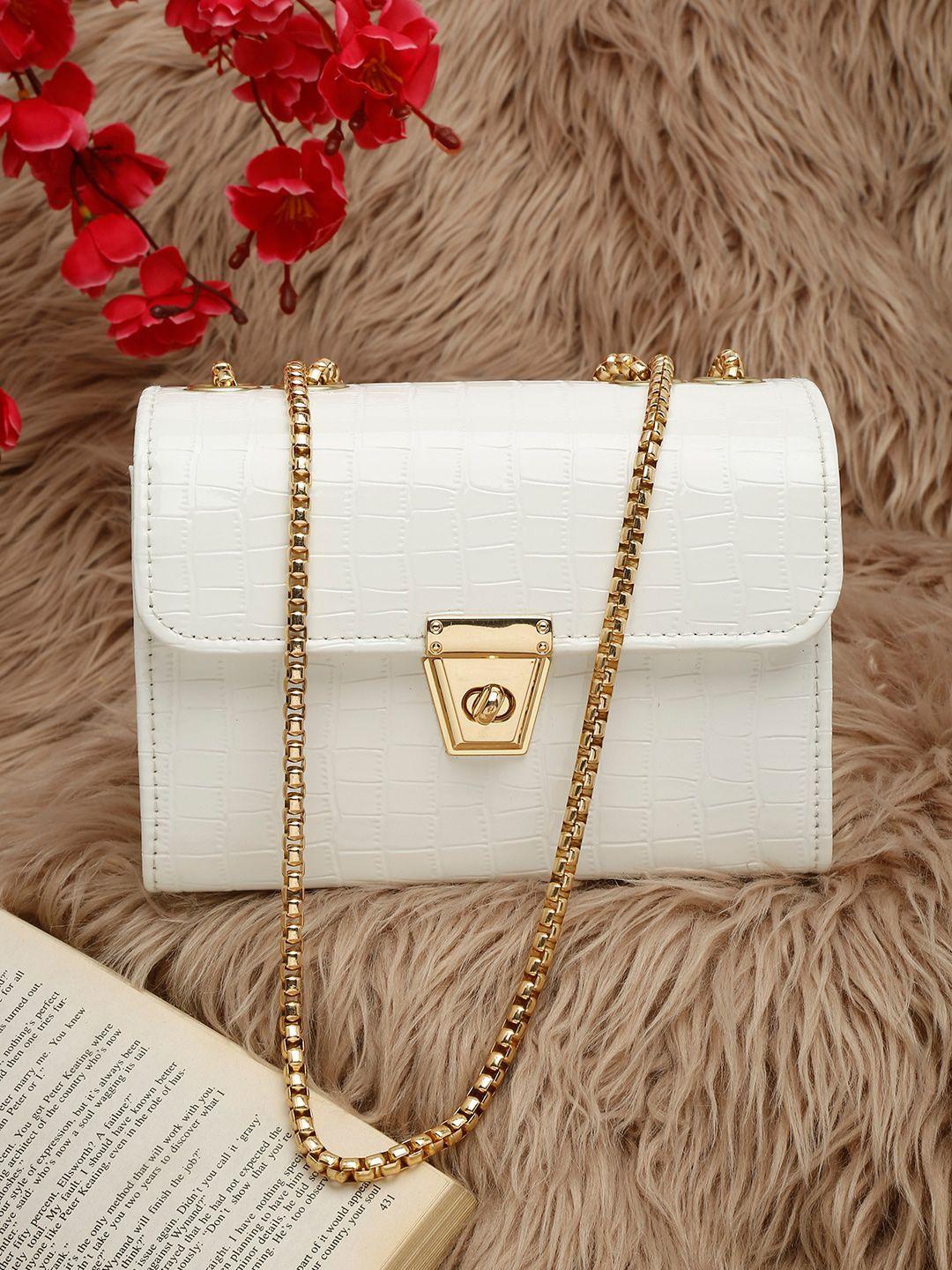 fargo-white-structured-embellished-sling-bag
