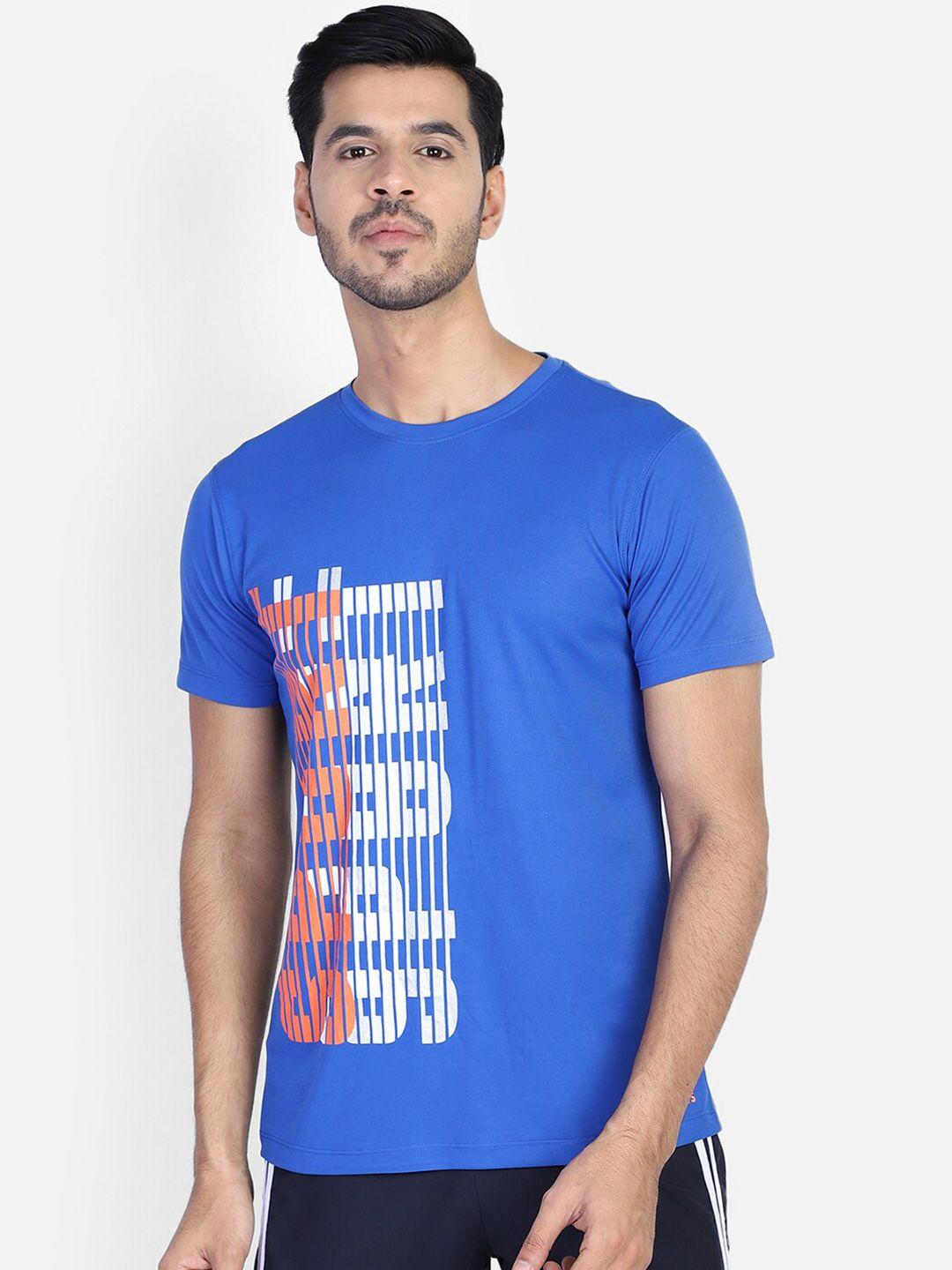 OFF LIMITS Men Blue Typography Printed T-shirt