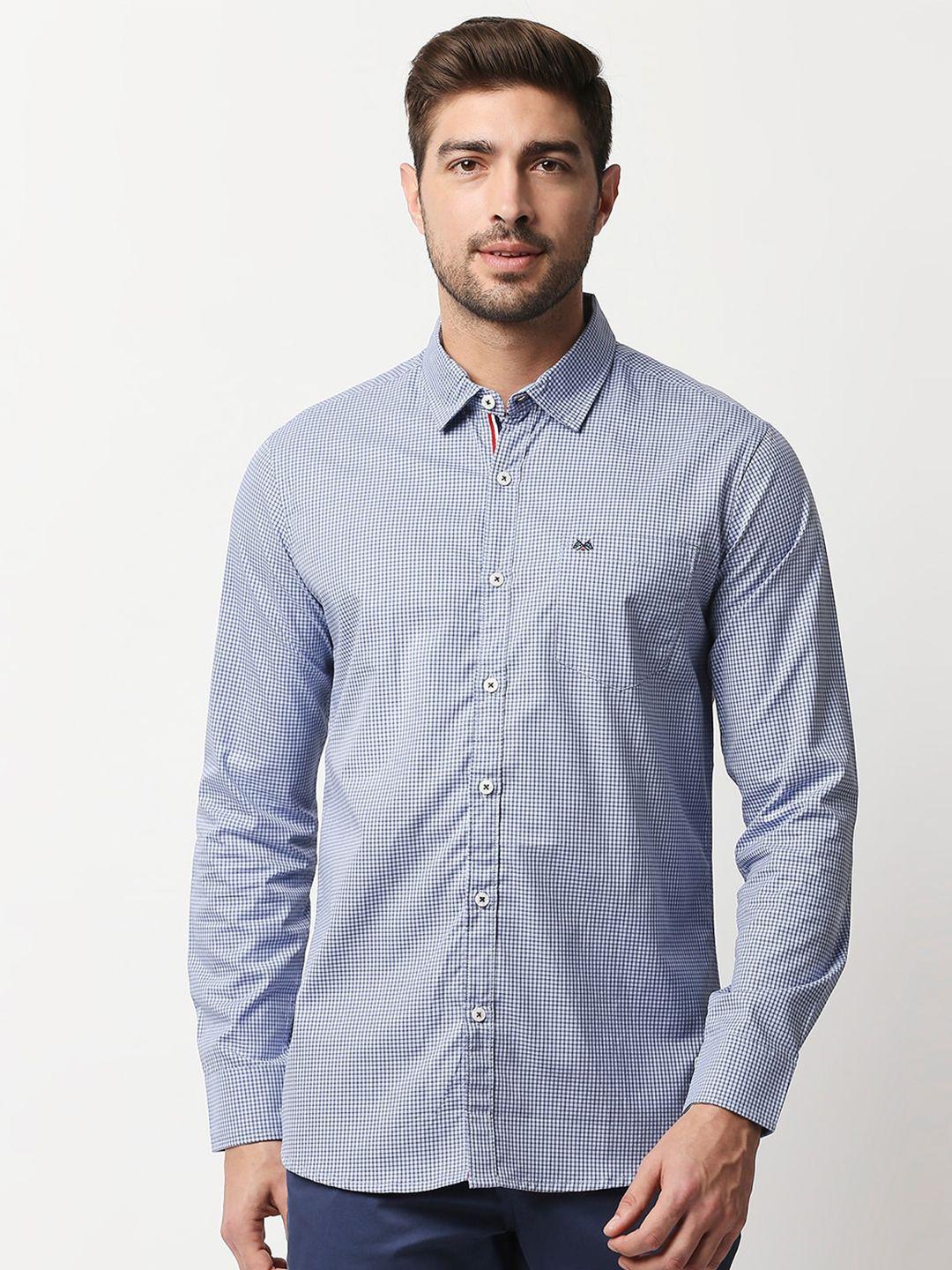thomas-scott-men-blue-relaxed-micro-checks-checked-casual--sustainable-shirt