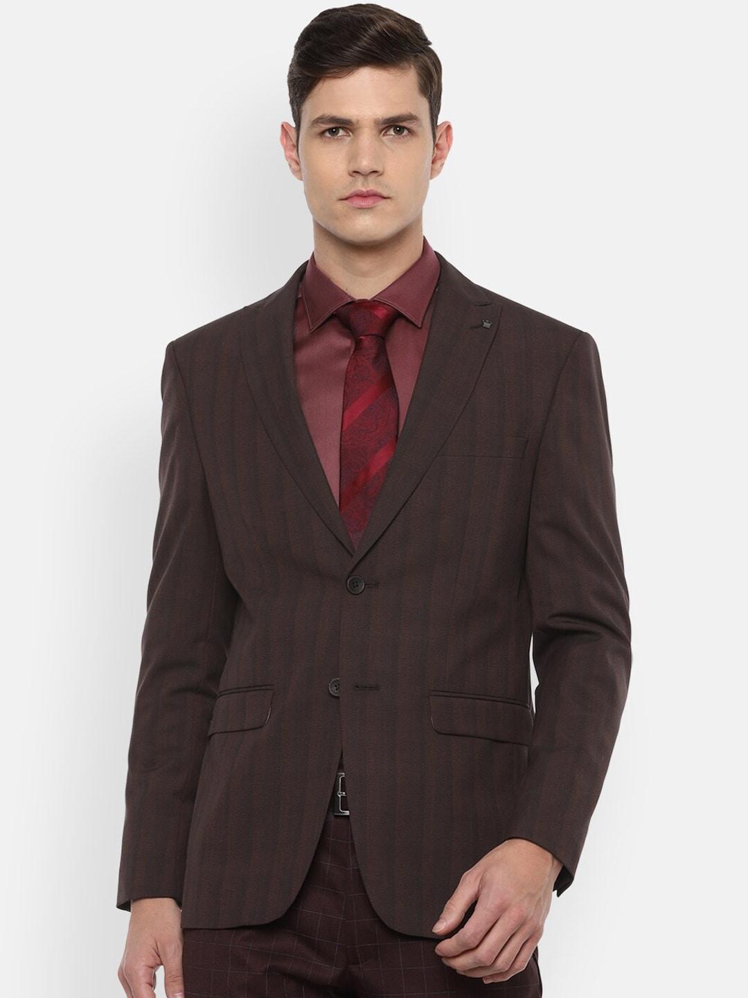 louis-philippe-men-brown-checked-slim-fit-single-breasted-blazer
