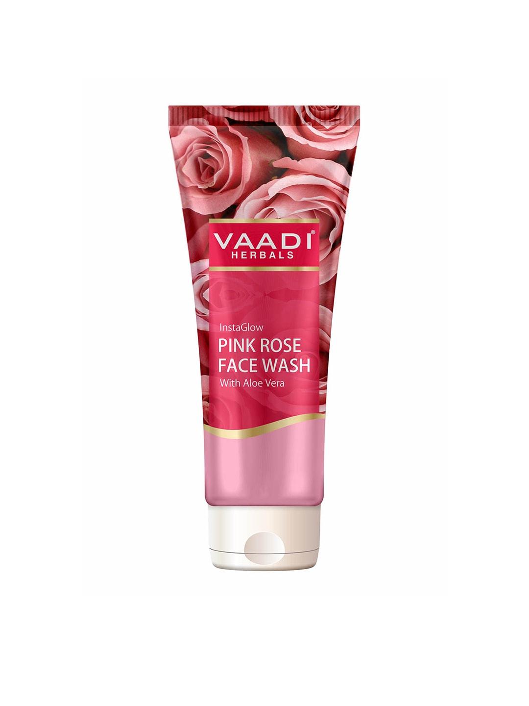 Vaadi Herbals Insta Glow Pink Rose Face Wash with Aloe Vera - 60ml