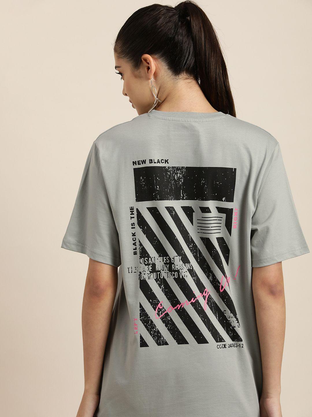DILLINGER Women Grey Printed T-shirt