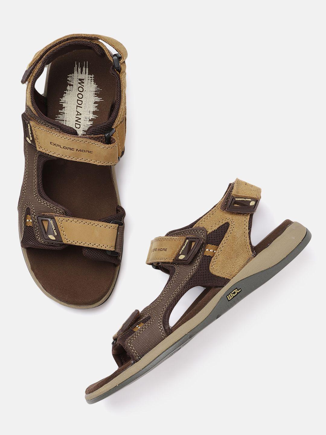 woodland-men-brown-colourblocked-sports-sandals