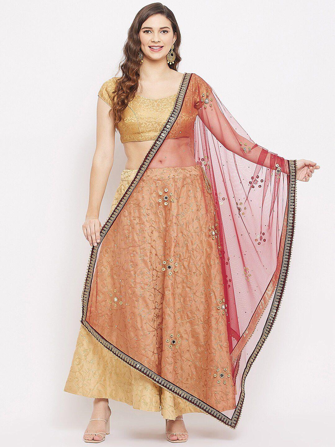 clora-creation-women-red-&-gold-toned-ethnic-motifs-embroidered-dupatta