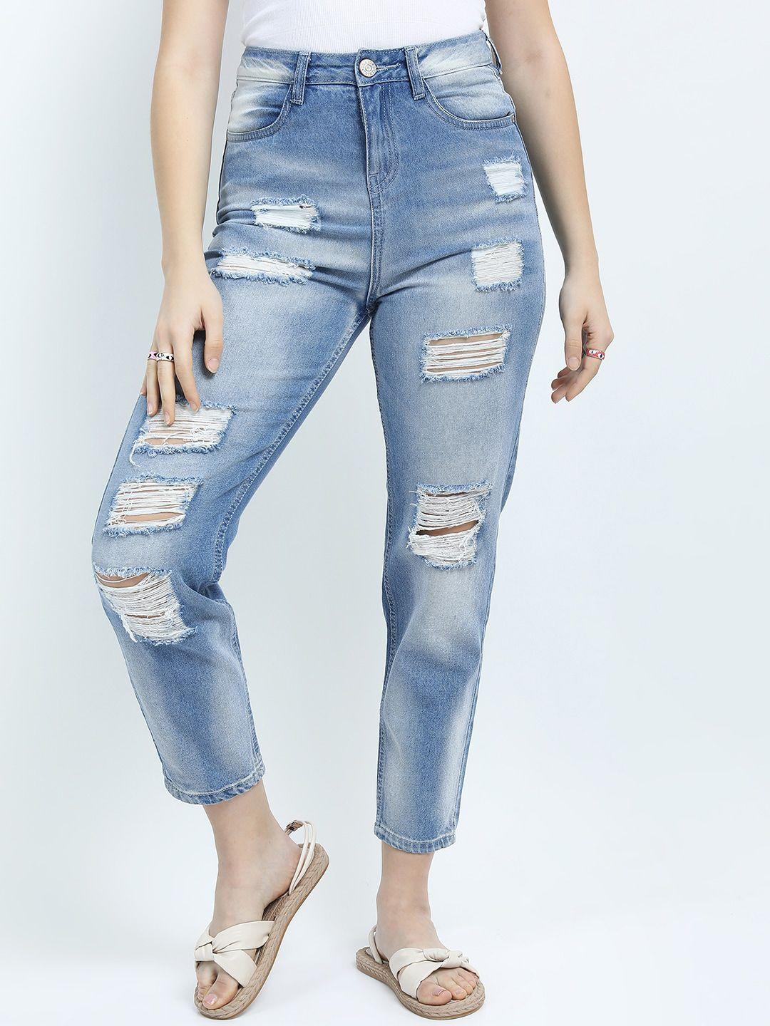 tokyo-talkies-women-blue-highly-distressed-heavy-fade-mom-fit-cotton-jeans