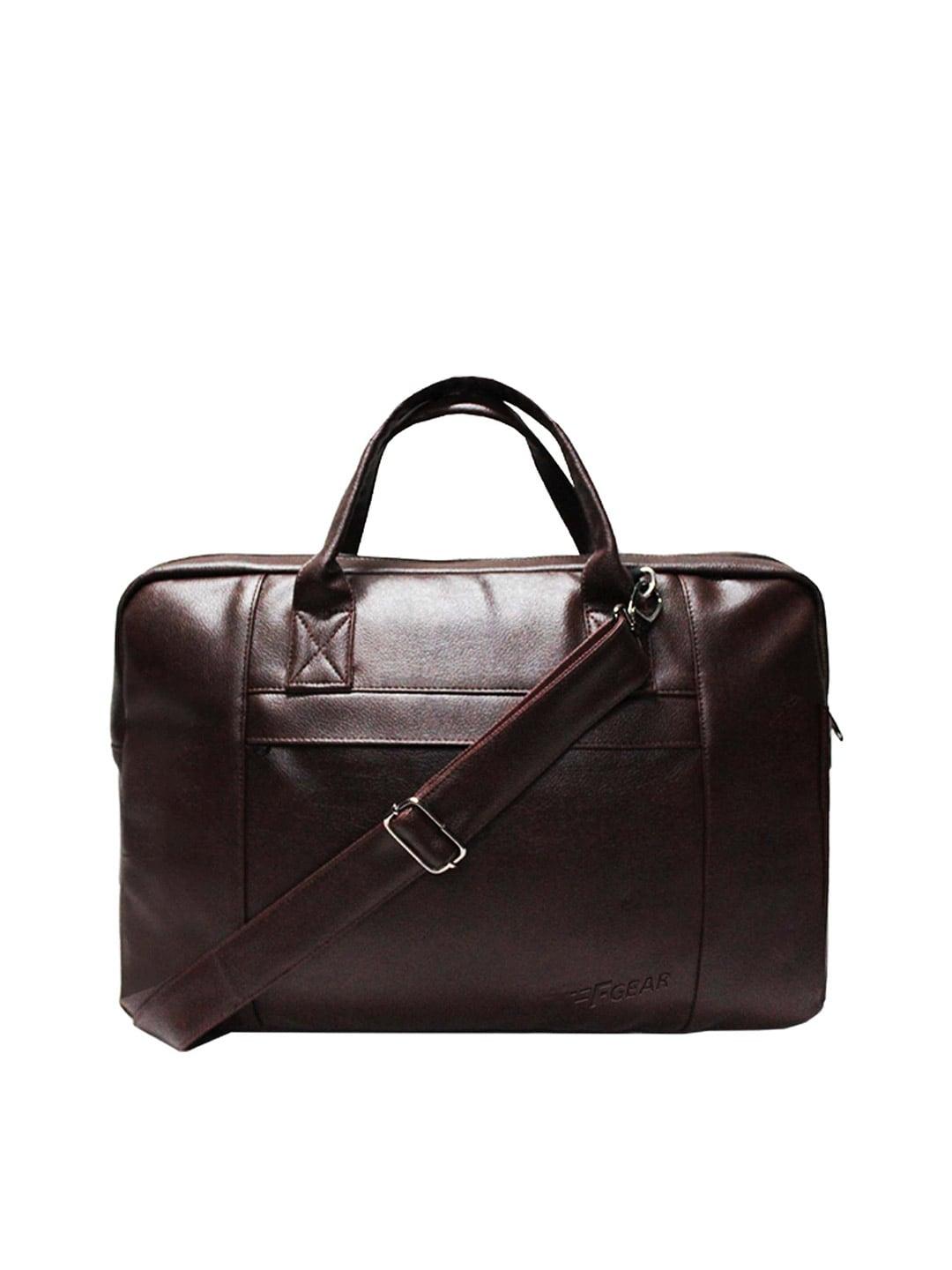F Gear 18 Inch Leather Laptop Bag