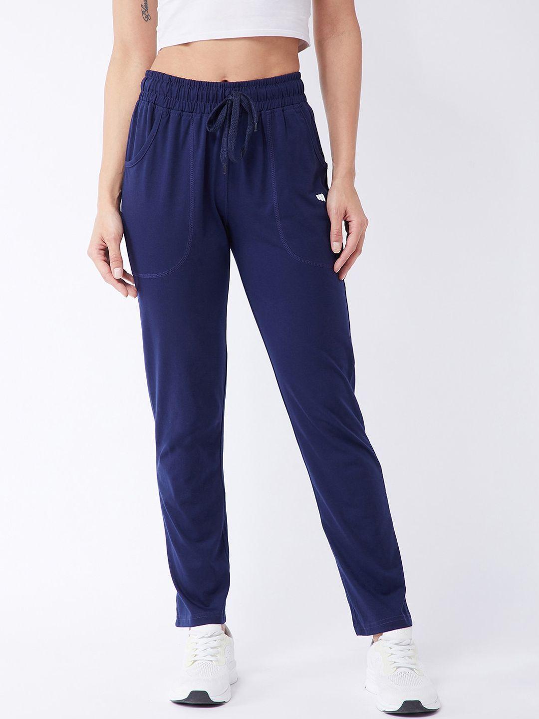 modeve-women-navy-blue-solid-regular-fit-track-pants
