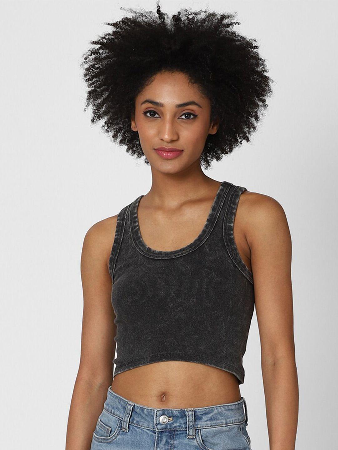 forever-21-women-grey-solid-cloud-wash-crop-cotton-tank-top