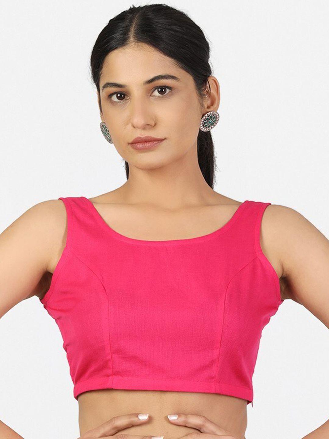 llajja-magenta-pure-cotton-saree-blouse