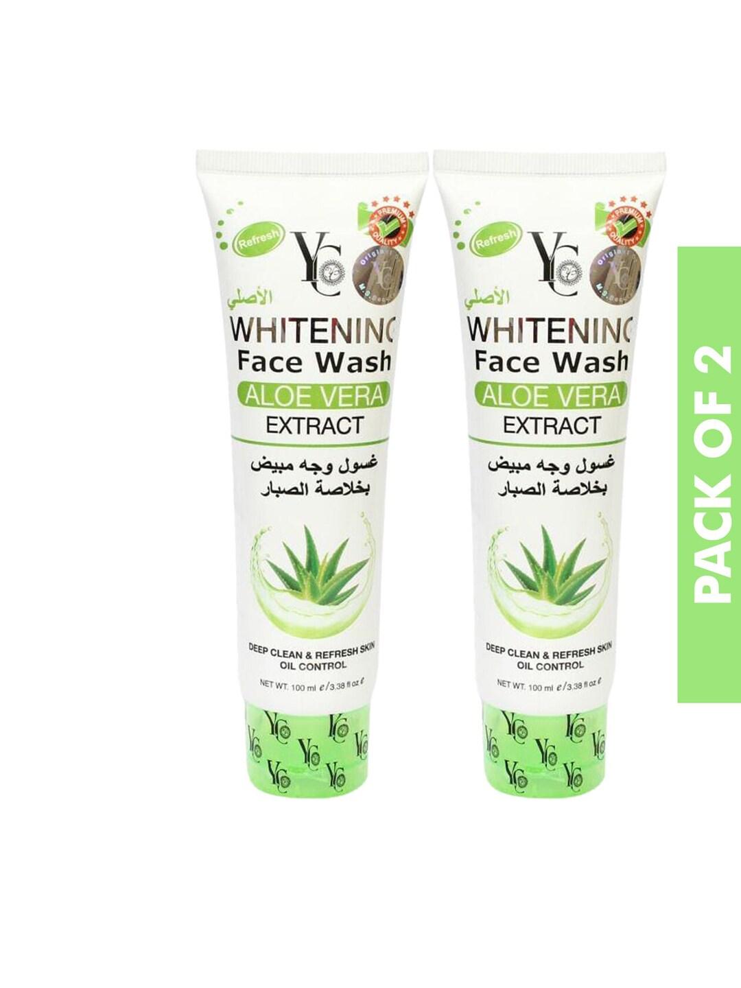 Yc Set of 2 Whitening Aloe Vera Extract Face Wash 100 ml each
