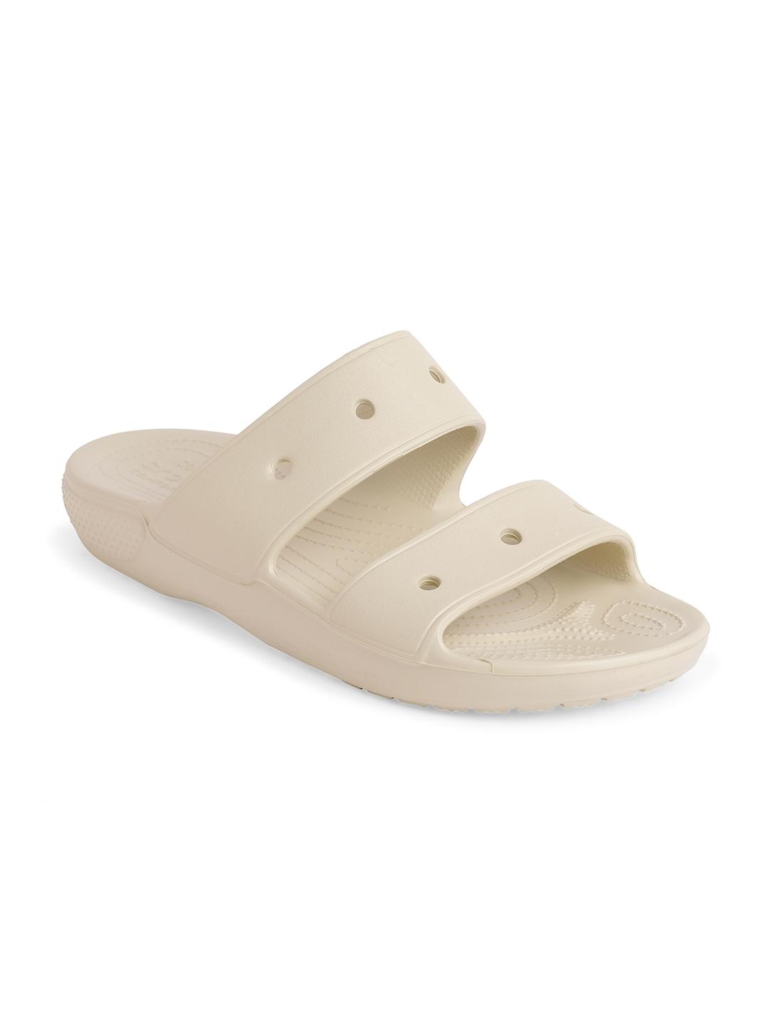 crocs-unisex-off-white-solid-comfort-sandals