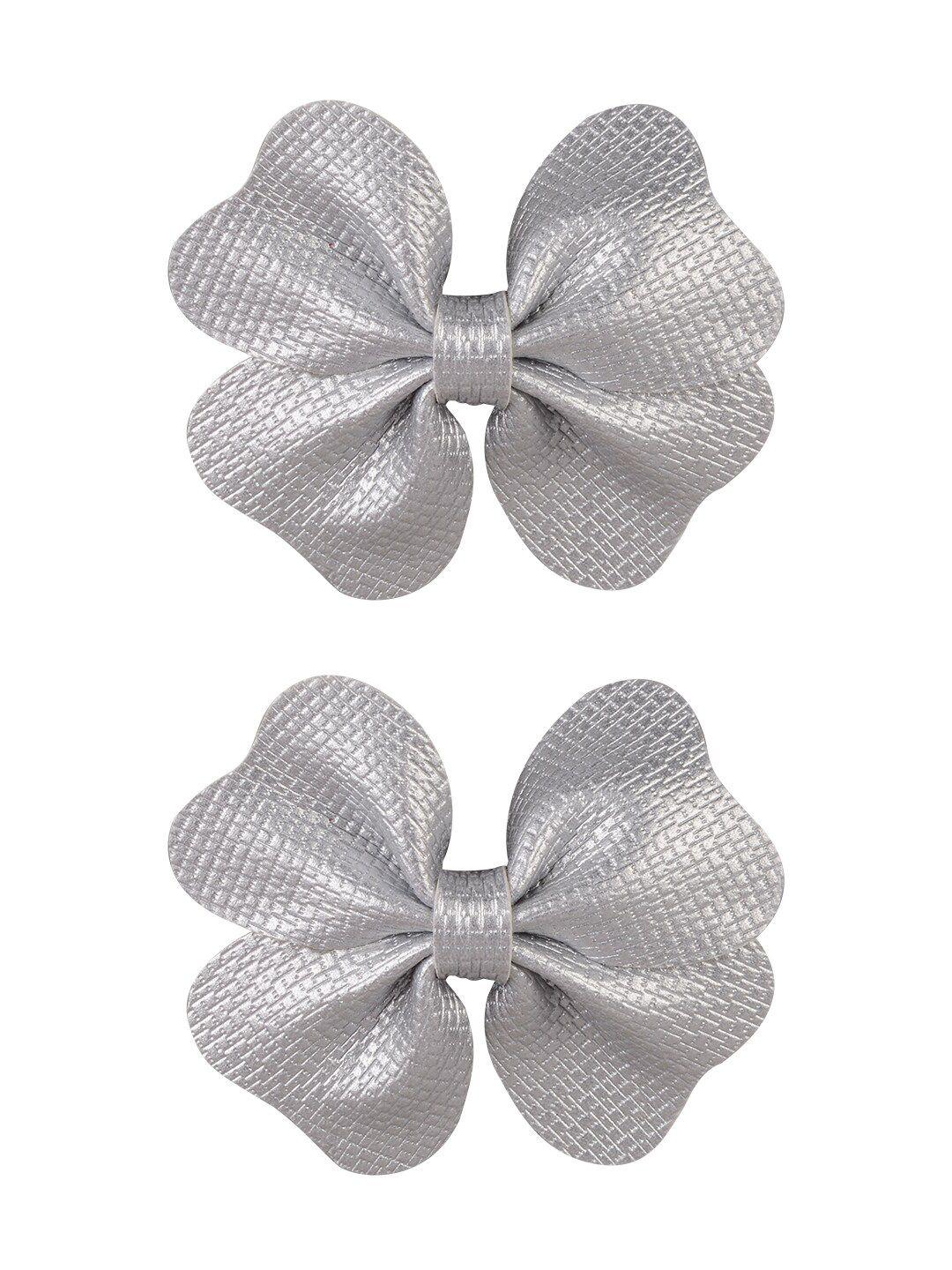 aye-candy-girls-set-of-2-silver-toned-&-embellished-double-heart-bow-hair-accessory