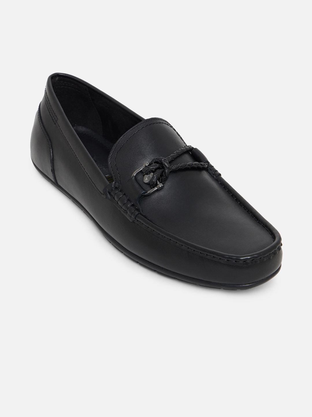 ALDO Men Black Leather Loafers