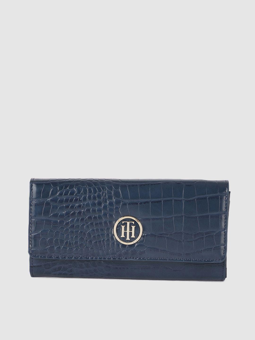 tommy-hilfiger-women-navy-blue-textured-two-fold-wallet