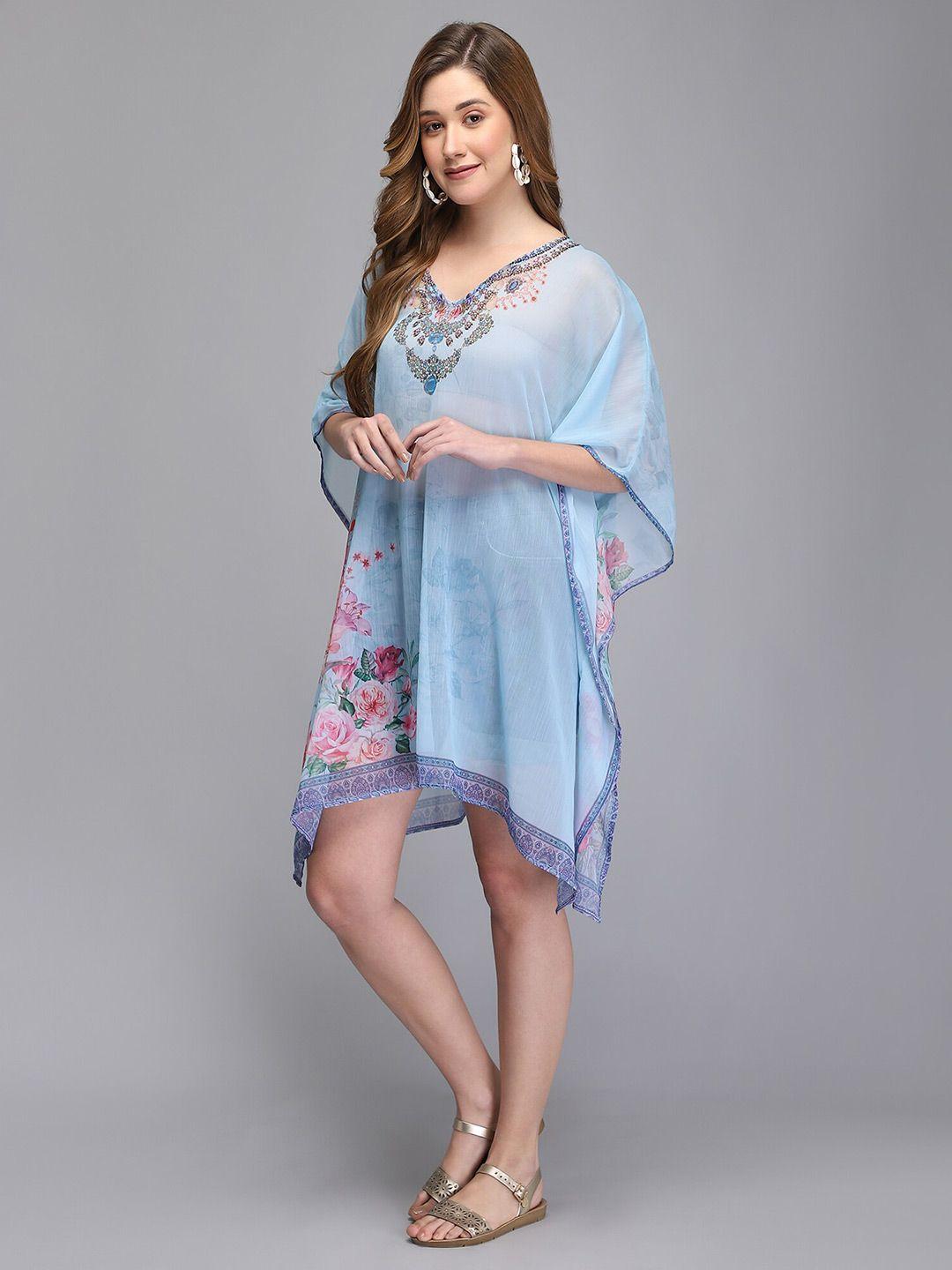 aditi-wasan-blue-floral-kaftan-dress