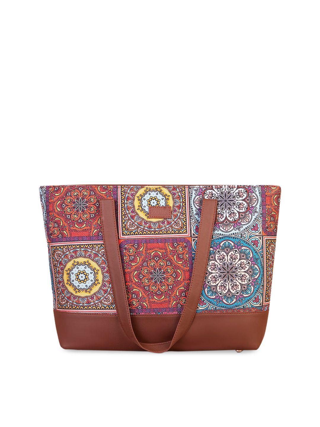 ZOUK Multicoloured Ethnic Motifs Printed Structured Shoulder Bag