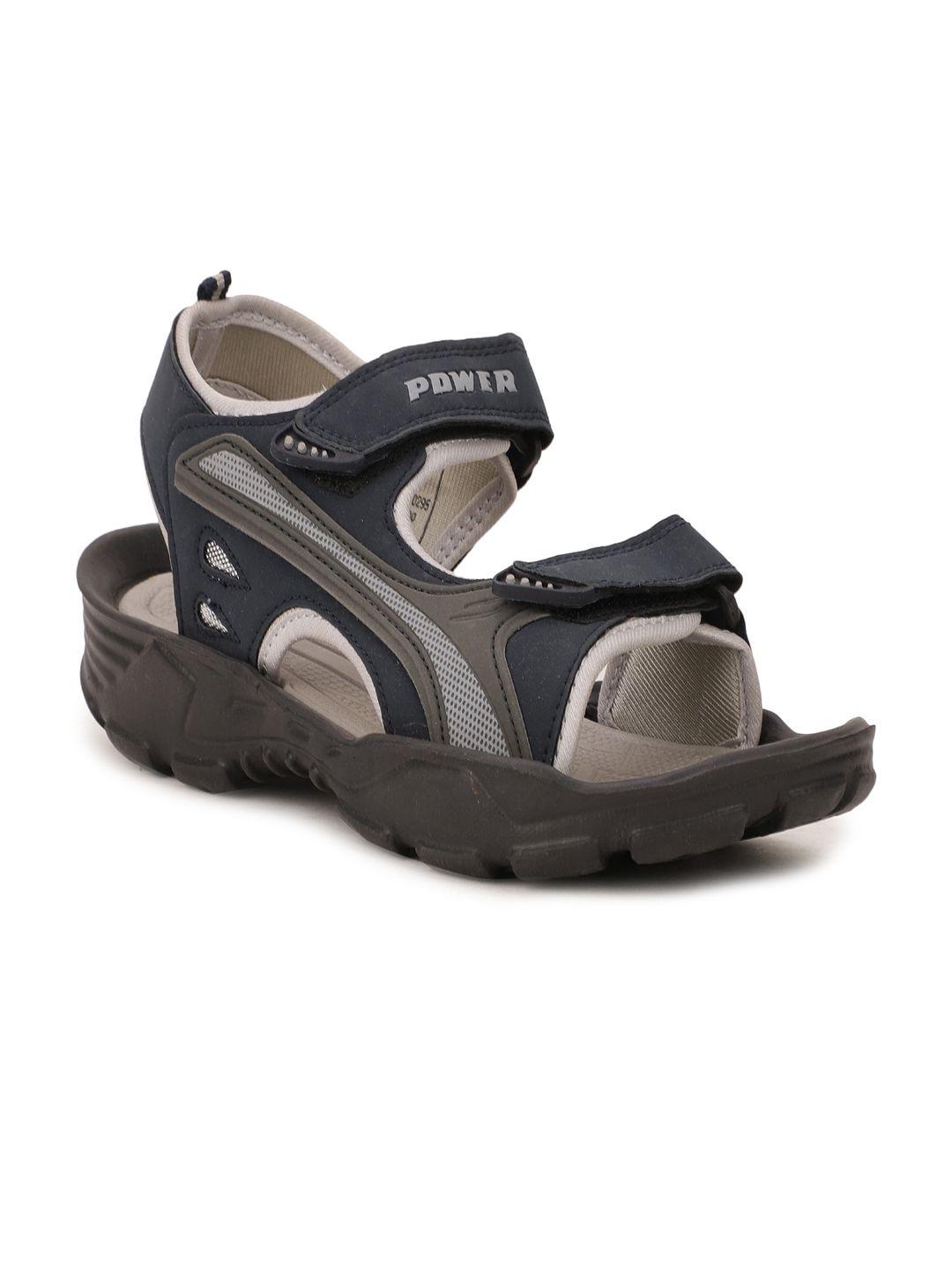 power-men-grey-&-navy-blue-solid-sports-sandals