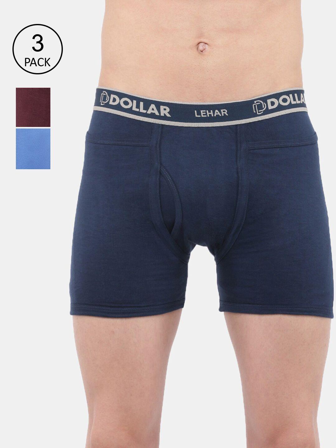 Dollar Men Assorted Pure Cotton Pocket Trunk Pack Of 3