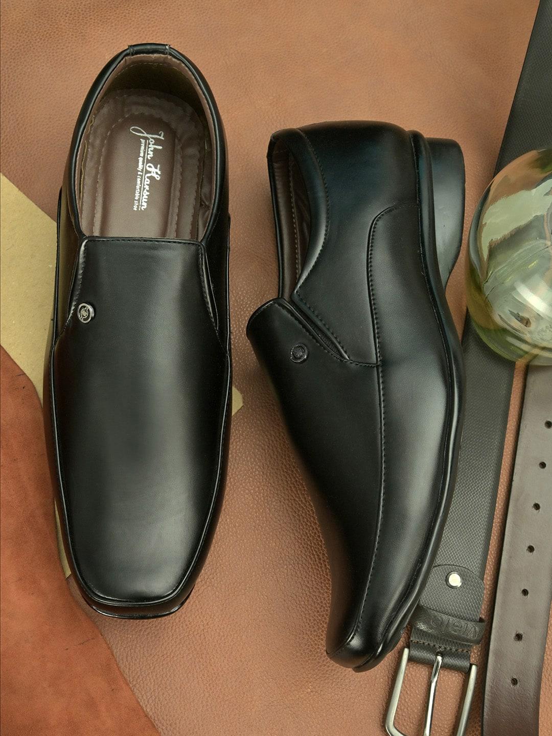 John Karsun Men Black Solid Formal Shoes